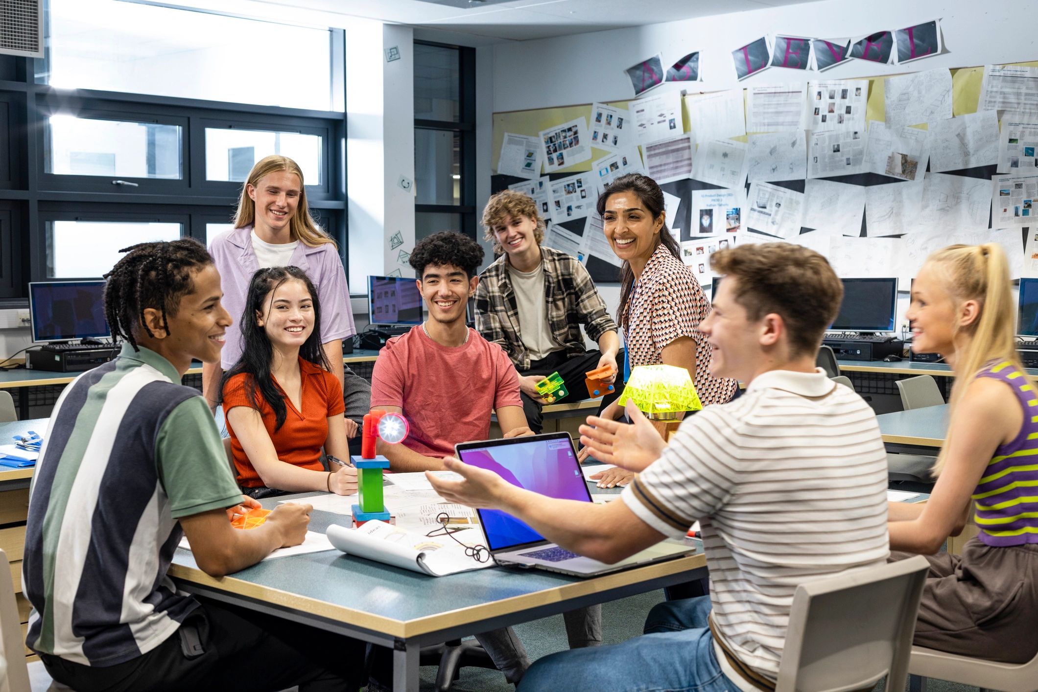 Educator leading a collaborative learning session with students