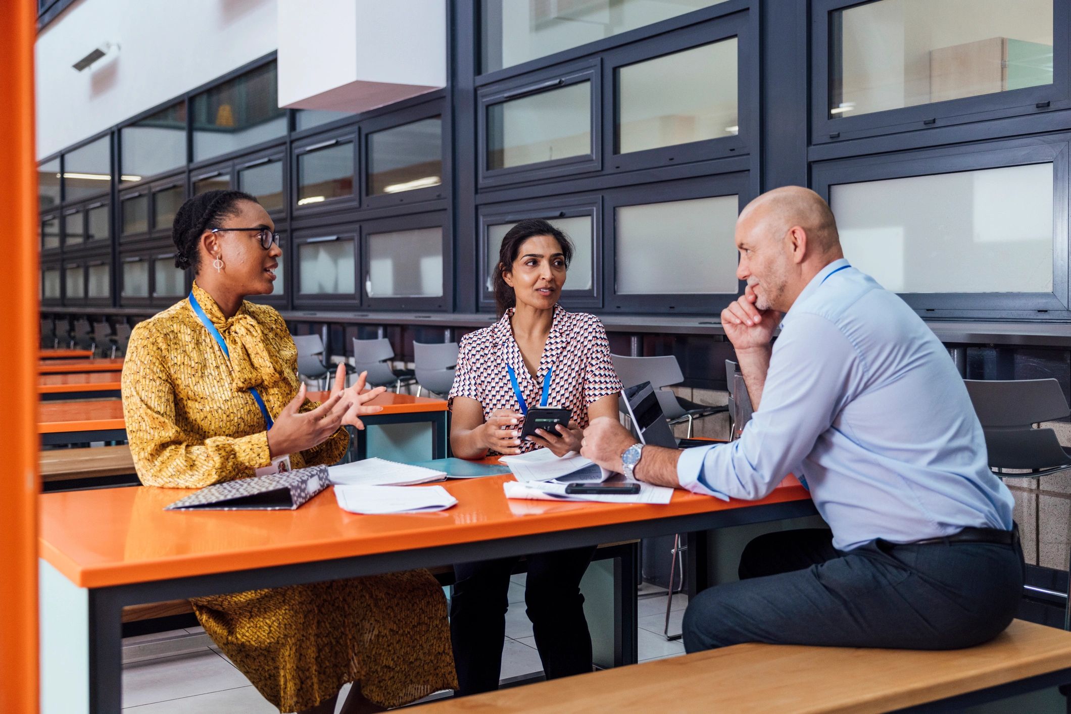 Educators in discussion