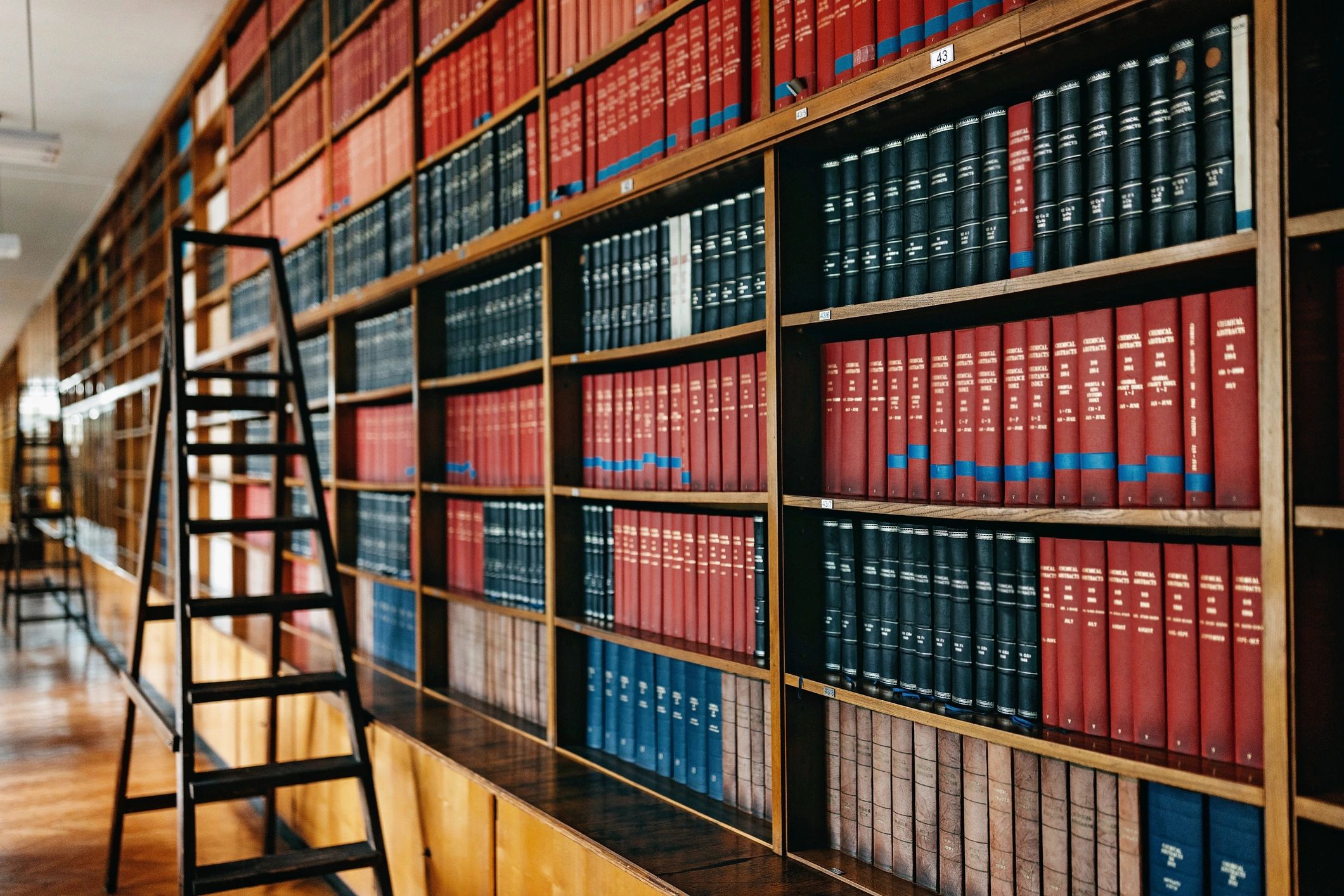 Library shelves representing archival knowledge and cultural restoration research