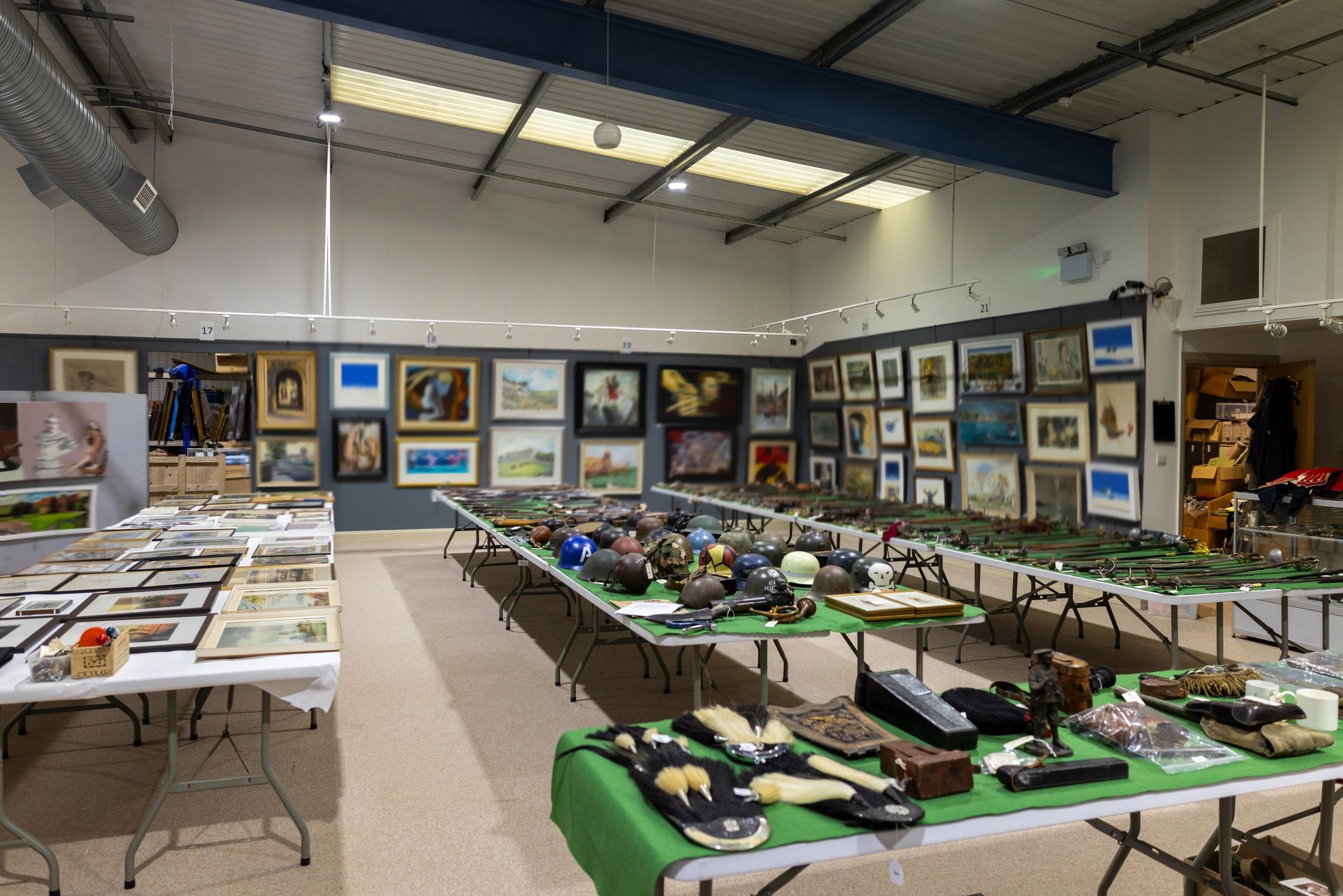 Archival gallery interior representing a research repository environment
