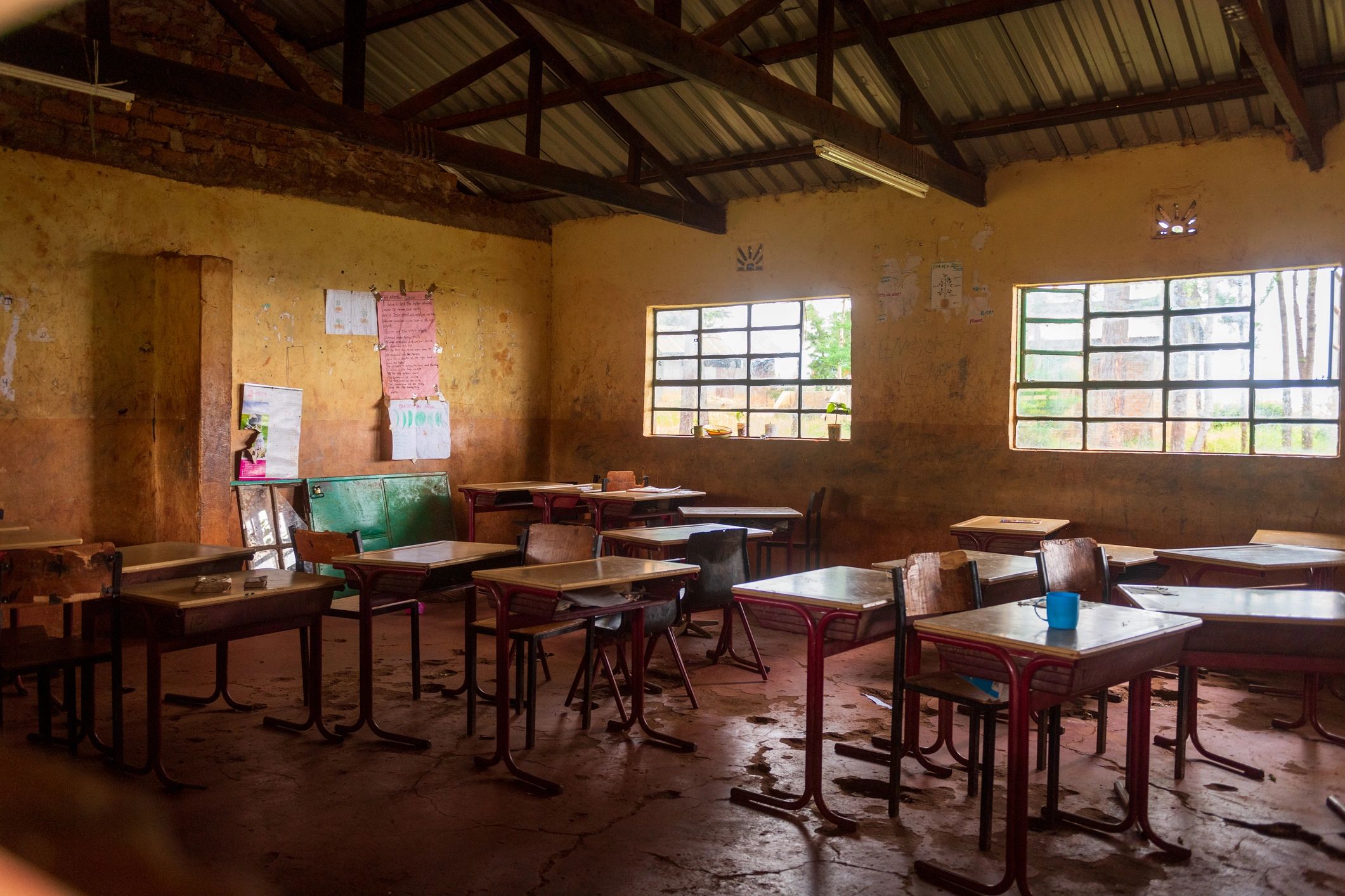 School interior in an African setting representing educational context in West Africa