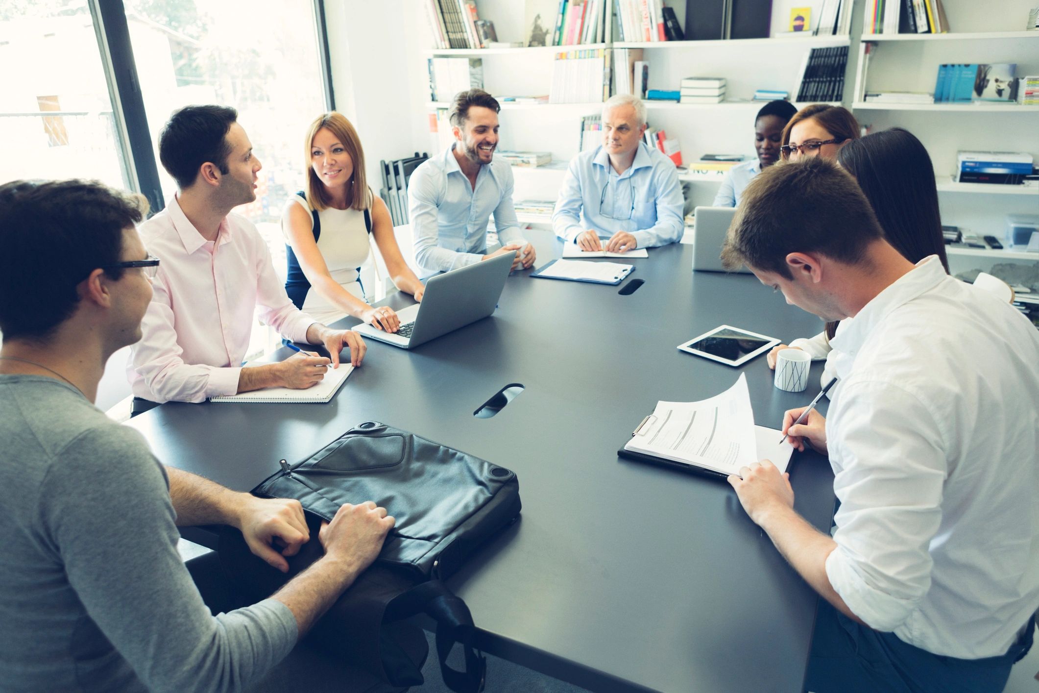 Team meeting in a modern office