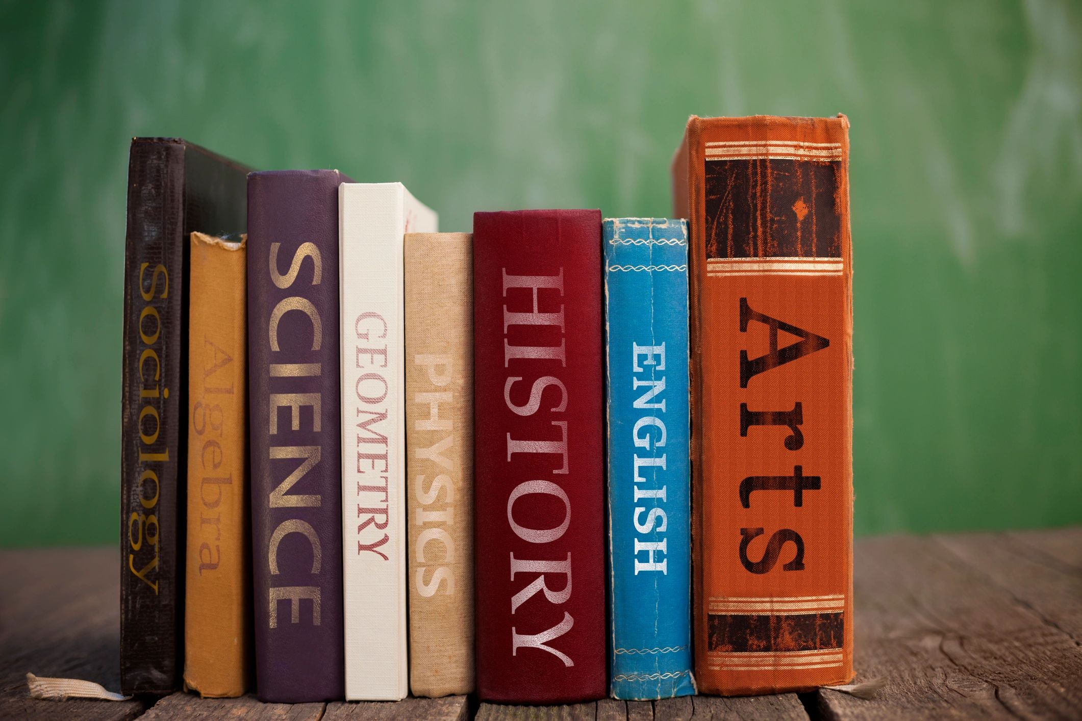 Books and study materials representing historical and educational research