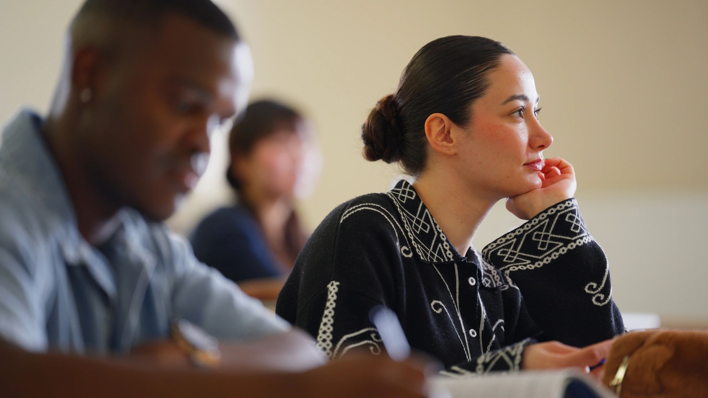 Students learning together in a university setting